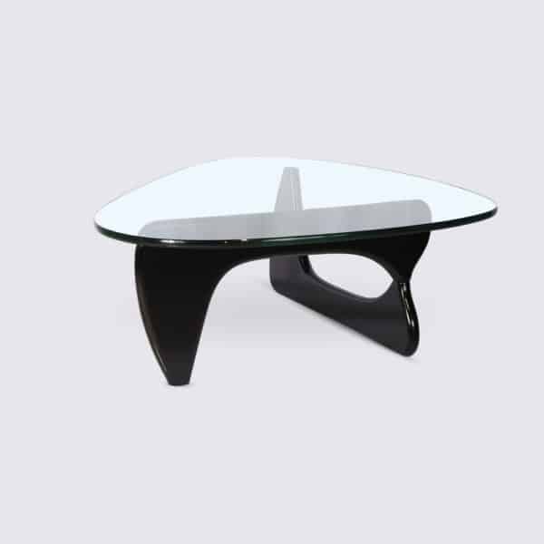 copie table basse noguchi bois noir en verre design moderne salon luxe design replica isamu noguchi