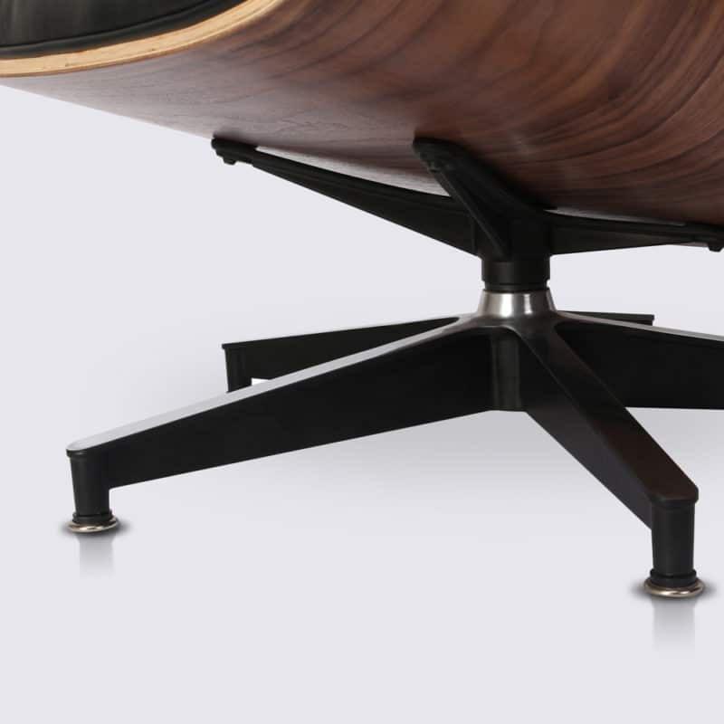 meilleure copie fauteuil lounge eames pivotant replica lounge chair et ottoman eams en cuir noir et bois de noyer