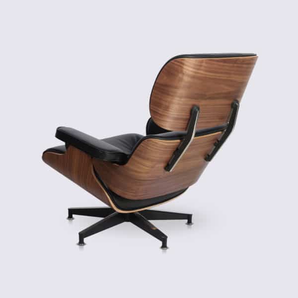 meilleur copie fauteuil lounge eames replica lounge chair et ottoman eams en cuir noir et bois de noyer fauteuil pivotant