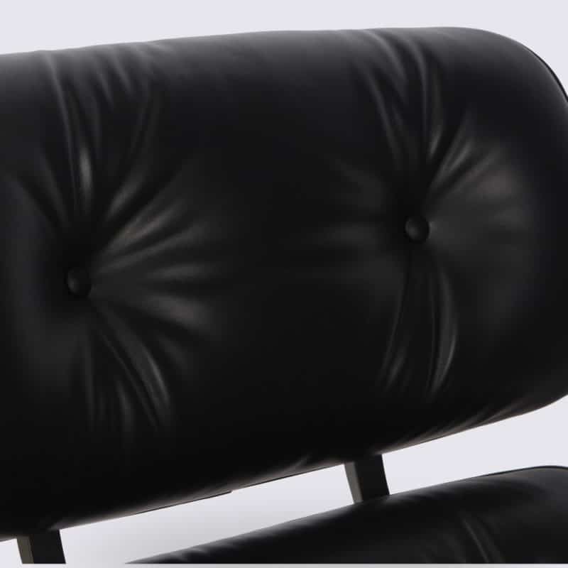 meilleure copie fauteuil lounge eames replica lounge chair et ottoman eams en cuir noir et bois de noyer fauteuil pivotant