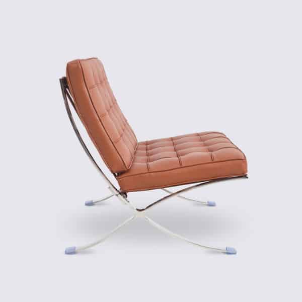 fauteuil barcelona réplique cuir blanc ottoman repose pieds pouf copie chaise barcelona knoll replica fauteuil design salon