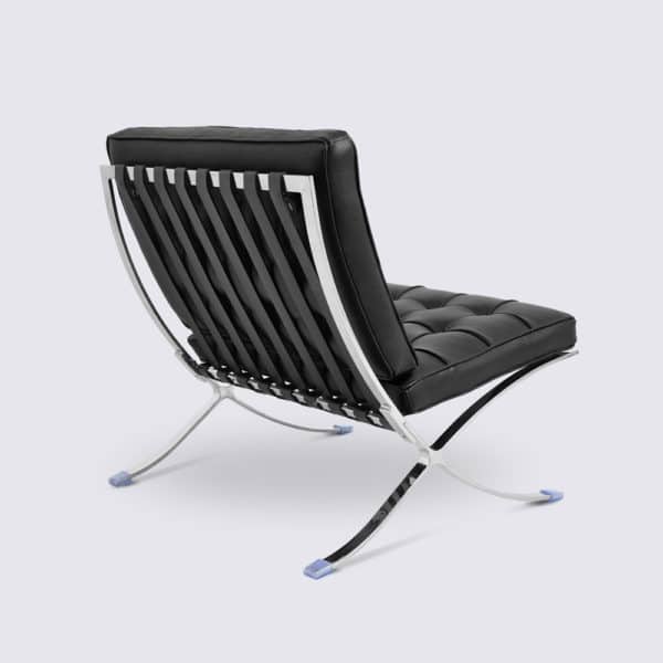 fauteuil barcelona réplique cuir noir copie chaise barcelona knoll fauteuil design
