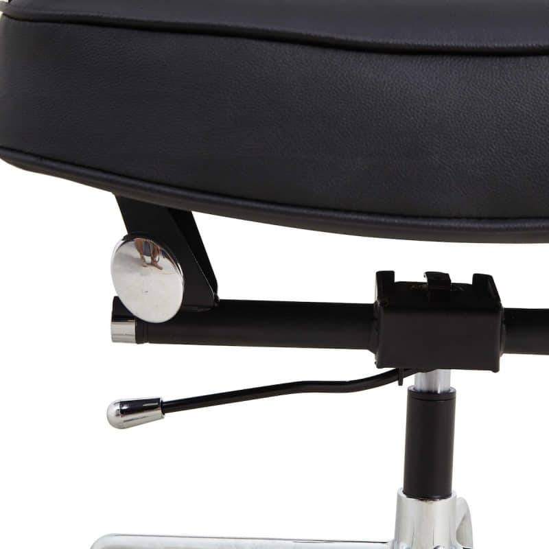 chaise de bureau confort confortable ergonomique en cuir noir copie fauteuil eames lobby ES104