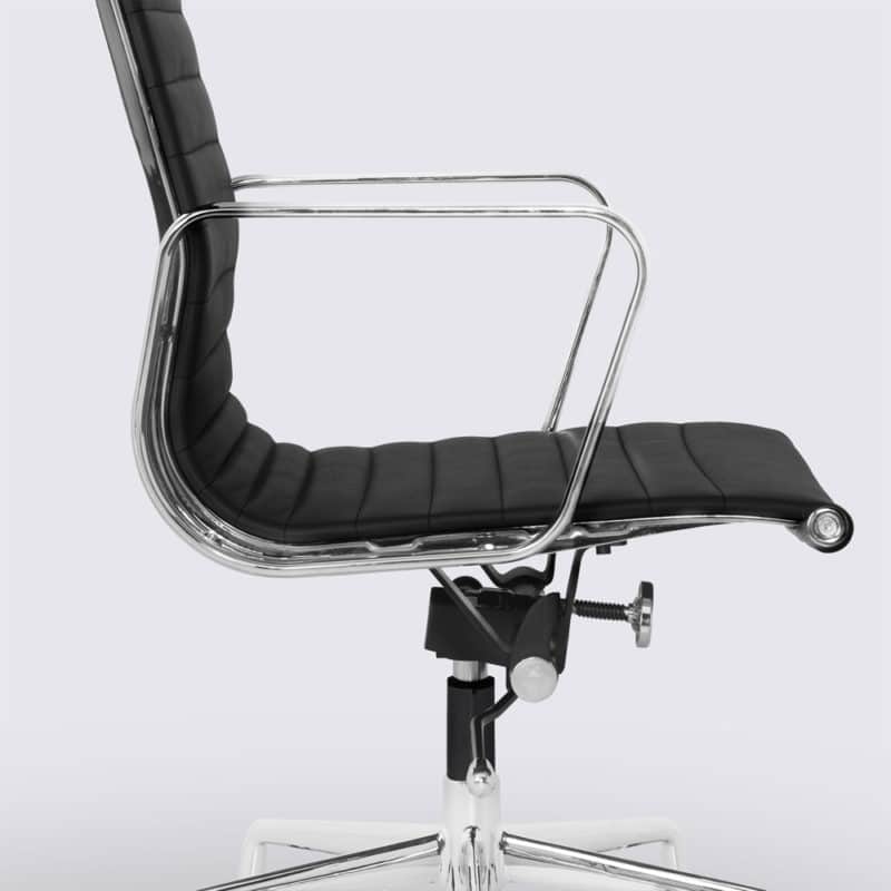 Ihouse chaise de bureau en cuir synthétique à rotation complète avec hauteur réglable bleu 