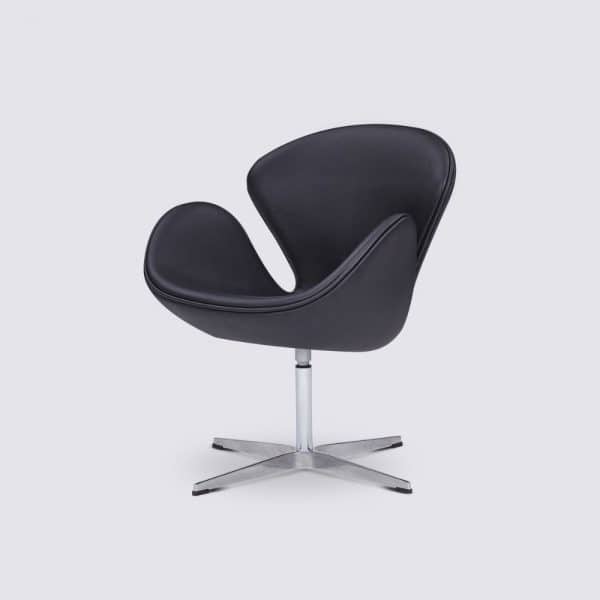fauteuil design swan jacobsen cuir noir pied fauteuil design pivotant copie replica